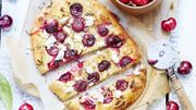 Recette : focaccia brebis, cerises et romarin Recette : focaccia brebis, cerises et romarin