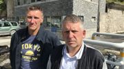Michel Tuby et Thierry Joie, permanent syndicaux, ne comprennent pas la décision des dirigeants du groupe Lhoist Michel Tuby et Thierry Joie, permanent syndicaux, ne comprennent pas la décision des dirigeants du groupe Lhoist