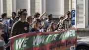 Des centaines d'étudiants manifestent contre Schild & Vrienden à Gand Des centaines d'étudiants manifestent contre Schild & Vrienden à Gand