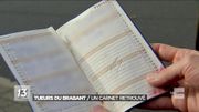 Le carnet retrouvé dans la caravane. Le carnet retrouvé dans la caravane.