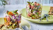 Recette : verrine avocat, pamplemousse, poutargue, asperges vertes Recette : verrine avocat, pamplemousse, poutargue, asperges vertes