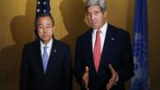 John Kerry et Ban Ki Moon, dans une tentative de règlement du conflit John Kerry et Ban Ki Moon, dans une tentative de règlement du conflit