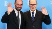Giuseppe Tornatore et Ennio Morricone lors du 63ème Festival International du Film de Berlin en février 2013. Giuseppe Tornatore et Ennio Morricone lors du 63ème Festival International du Film de Berlin en février 2013.