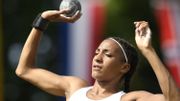Nafi Thiam lors du lancer du poids à Götzis Nafi Thiam lors du lancer du poids à Götzis