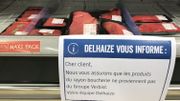 Chez Delhaize, on tente de rassurer les clients. Chez Delhaize, on tente de rassurer les clients.