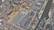 La site de Tour et Taxis, vu du ciel. La site de Tour et Taxis, vu du ciel.