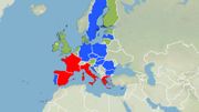 En vert: les pays équipés de l'AML. En bleu et en rouge: les pays qui devront s'équiper En vert: les pays équipés de l'AML. En bleu et en rouge: les pays qui devront s'équiper