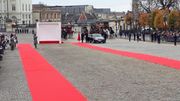 Le roi et la reine ont accueilli le président français Emmanuel Macron Place des Palais Le roi et la reine ont accueilli le président français Emmanuel Macron Place des Palais