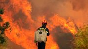 Un pompier lutte contre les flammes en Croatie. Un pompier lutte contre les flammes en Croatie.