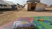 Une des échoppes ouverte dans le camps de Zaatari. Pain, eau, biscuit, on y trouve de tout. Une des échoppes ouverte dans le camps de Zaatari. Pain, eau, biscuit, on y trouve de tout.