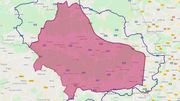 En rose la zone infectée et jusqu'au trait bleu, les zones de vigilance et d'observation renforcée En rose la zone infectée et jusqu'au trait bleu, les zones de vigilance et d'observation renforcée