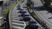 Depuis mai 2019, les entrées dans les tunnels bruxellois au bout de l'E40 se font sur une seule bande. Depuis mai 2019, les entrées dans les tunnels bruxellois au bout de l'E40 se font sur une seule bande.