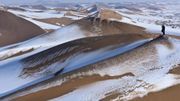 Chine: les photos inédites du désert de Badain Jaran sous la neige Chine: les photos inédites du désert de Badain Jaran sous la neige