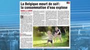 La Belgique meurt de soif : consommation d'eau explose La Belgique meurt de soif : consommation d'eau explose