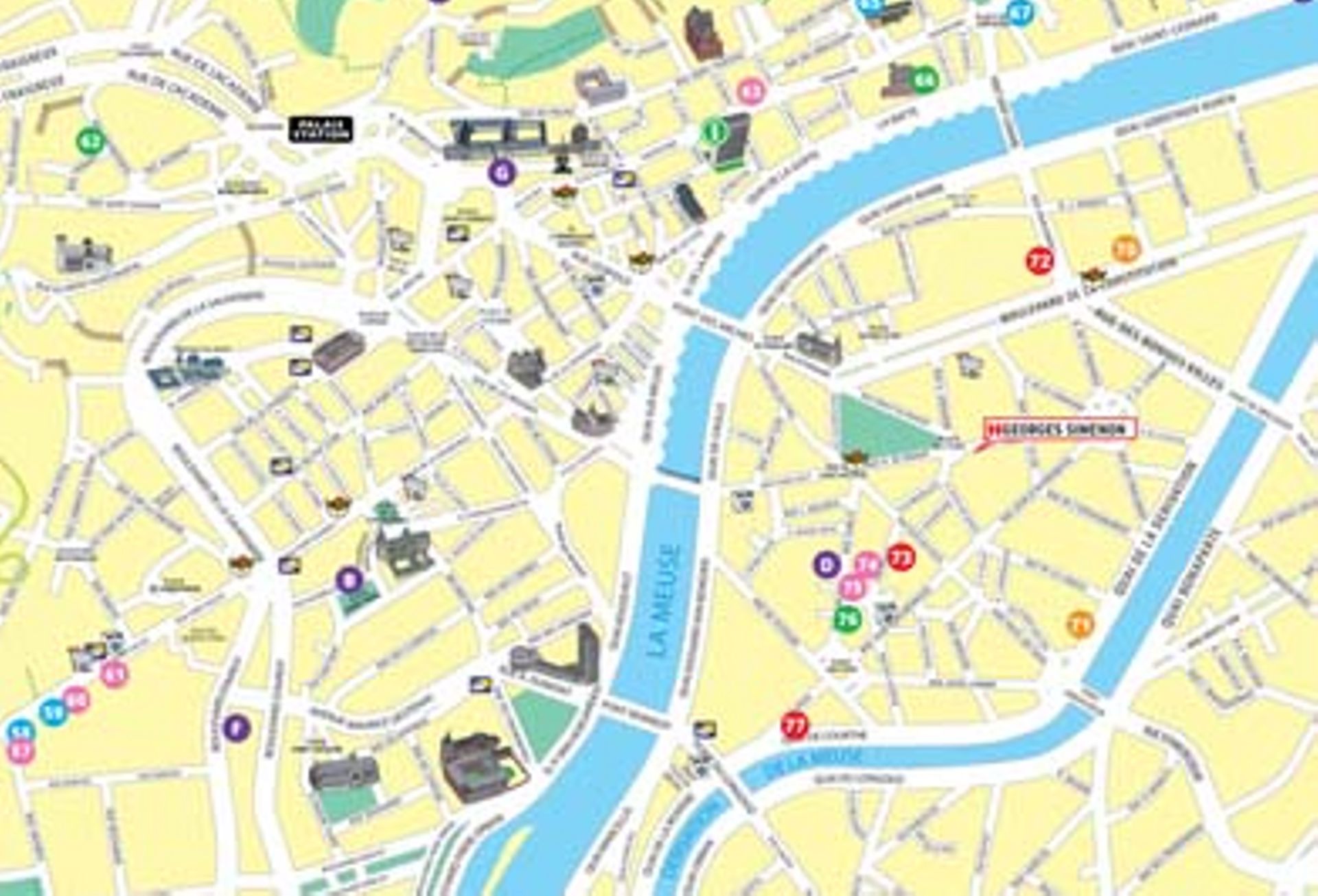 liege tourist map