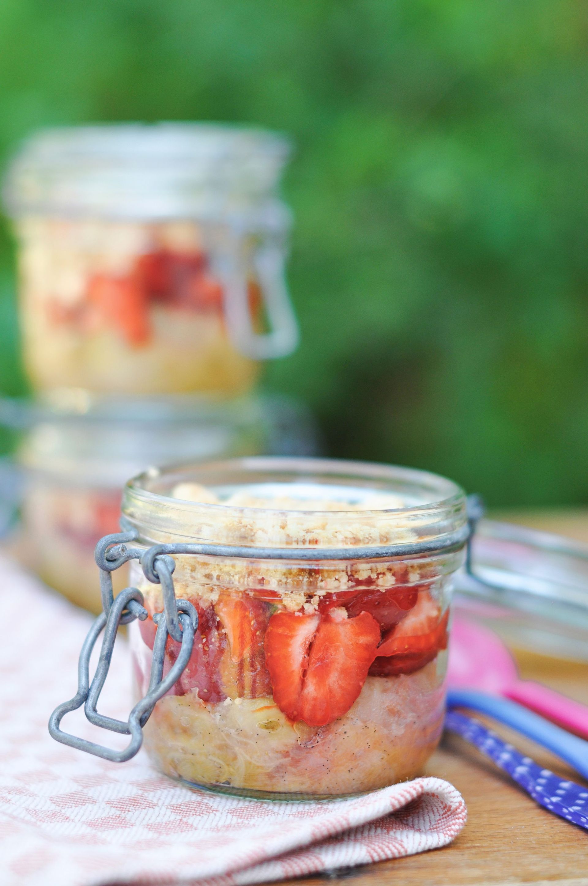 Crumble de rhubarbe et fraise facile et délicieux