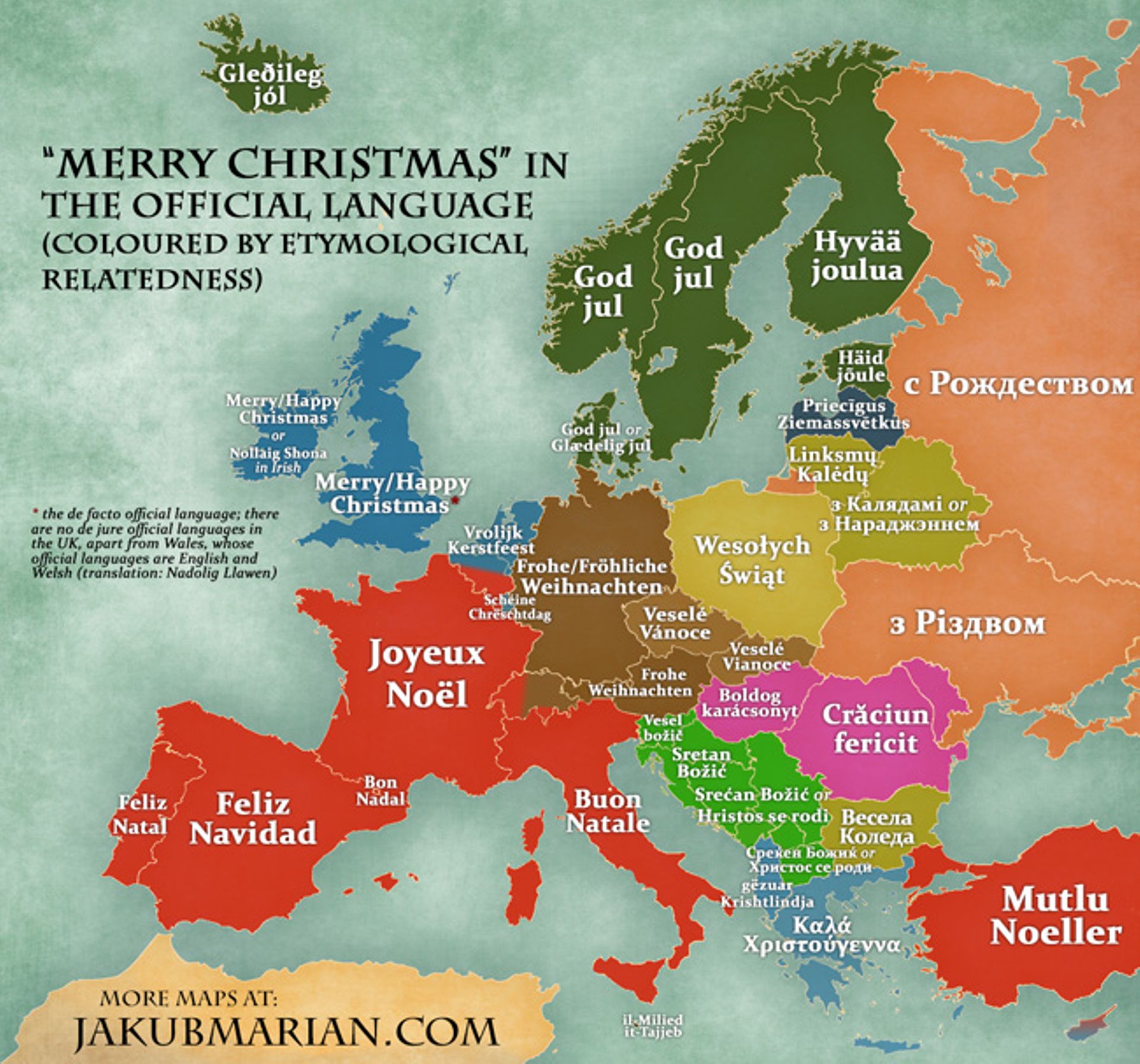 Une Carte De L Europe Pour Dire Joyeux Noel Dans Toutes Les Langues