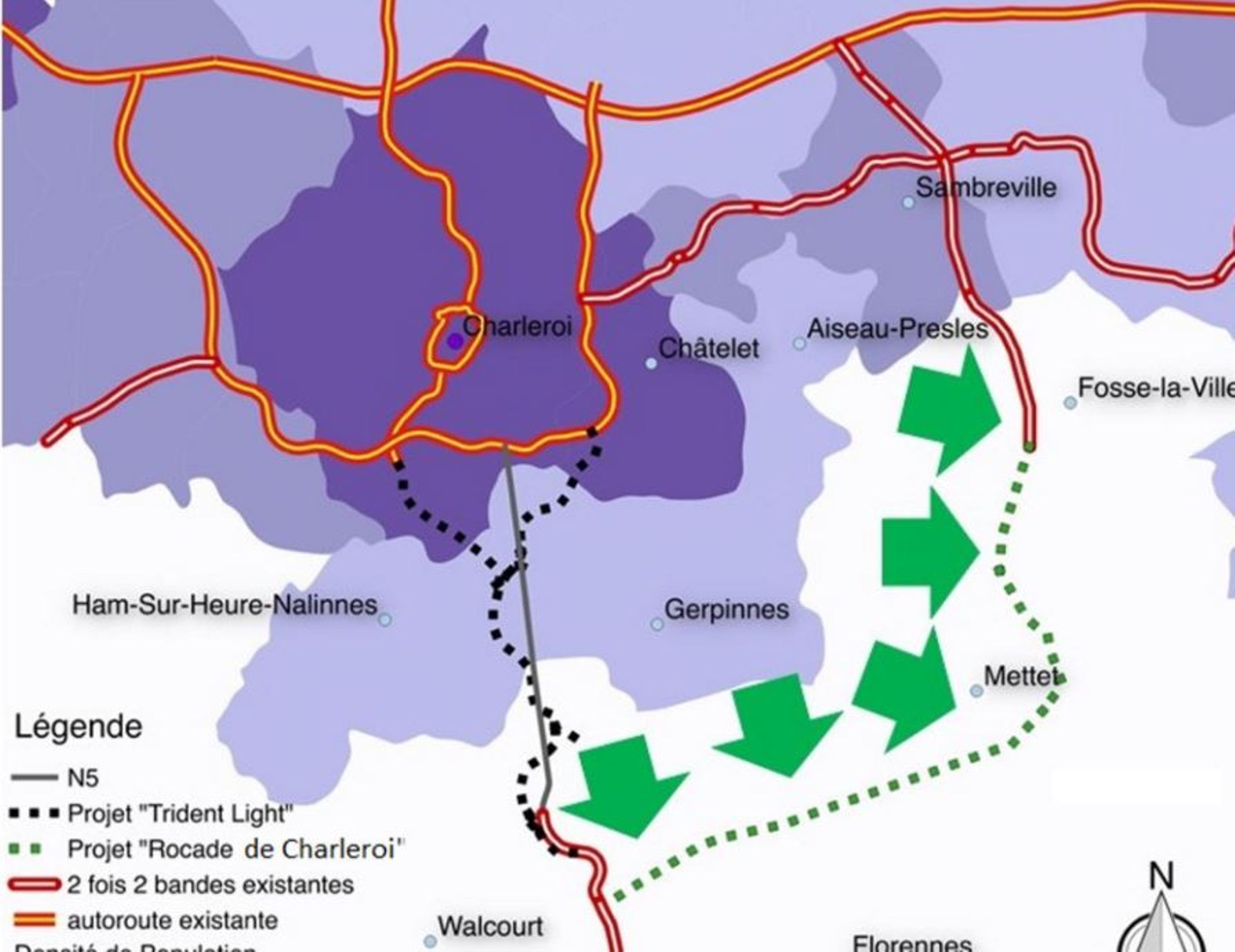 Sud de Charleroi le projet "Rocade", alternative à l'autoroute E420