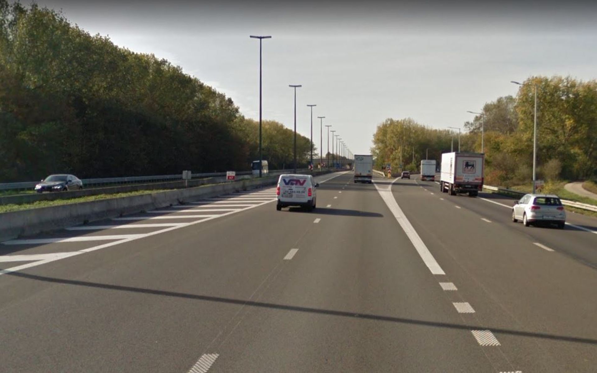 Hautrage réouverture d'une voie sur l'autoroute A7/E19