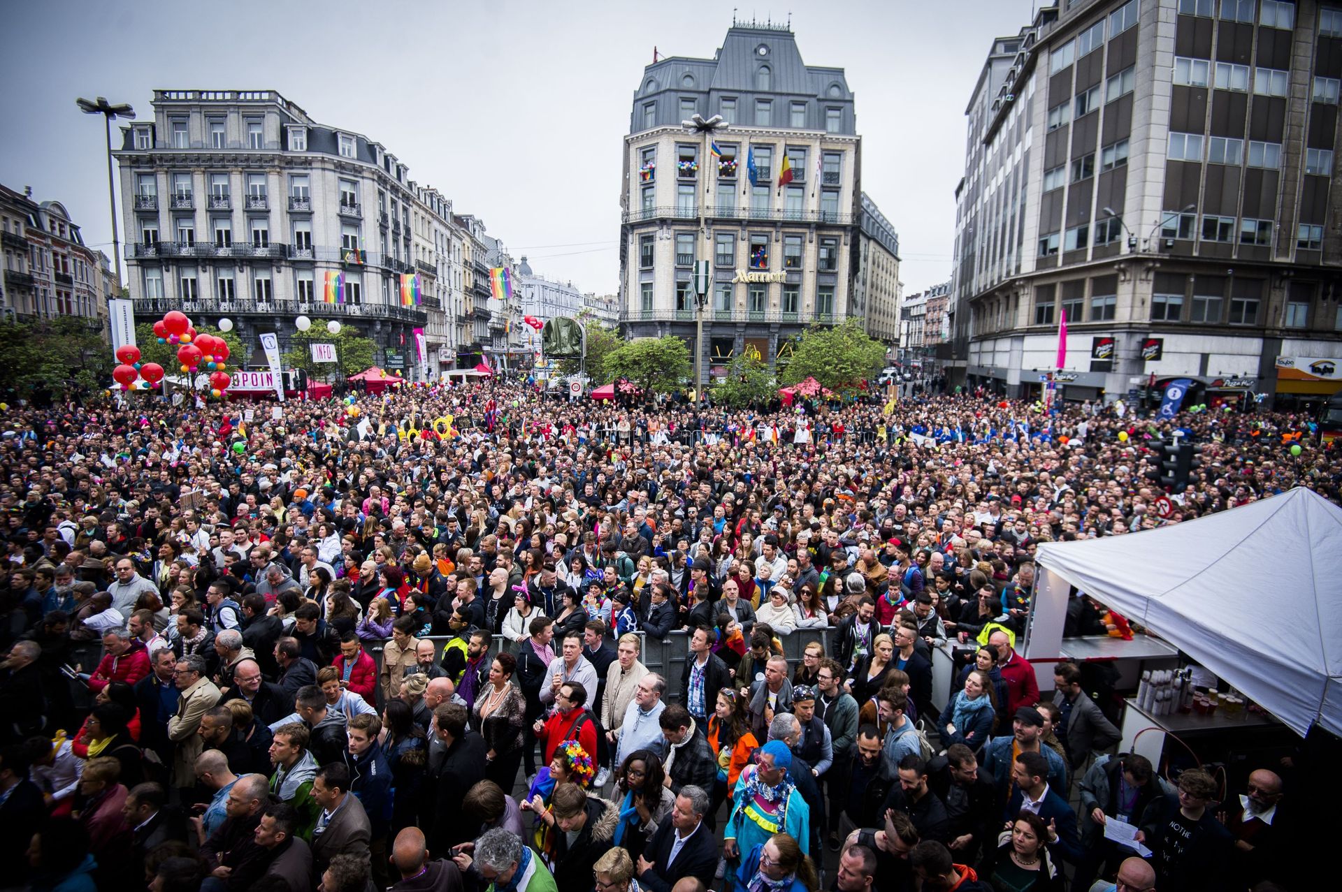 Bruxelles 80 000 personnes pour la 20ème édition de la Belgian Pride