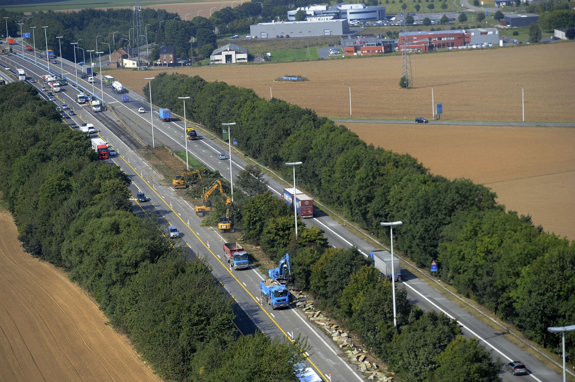 Réouverture de l'autoroute E19/A7 vers Bruxelles à l'intersection avec