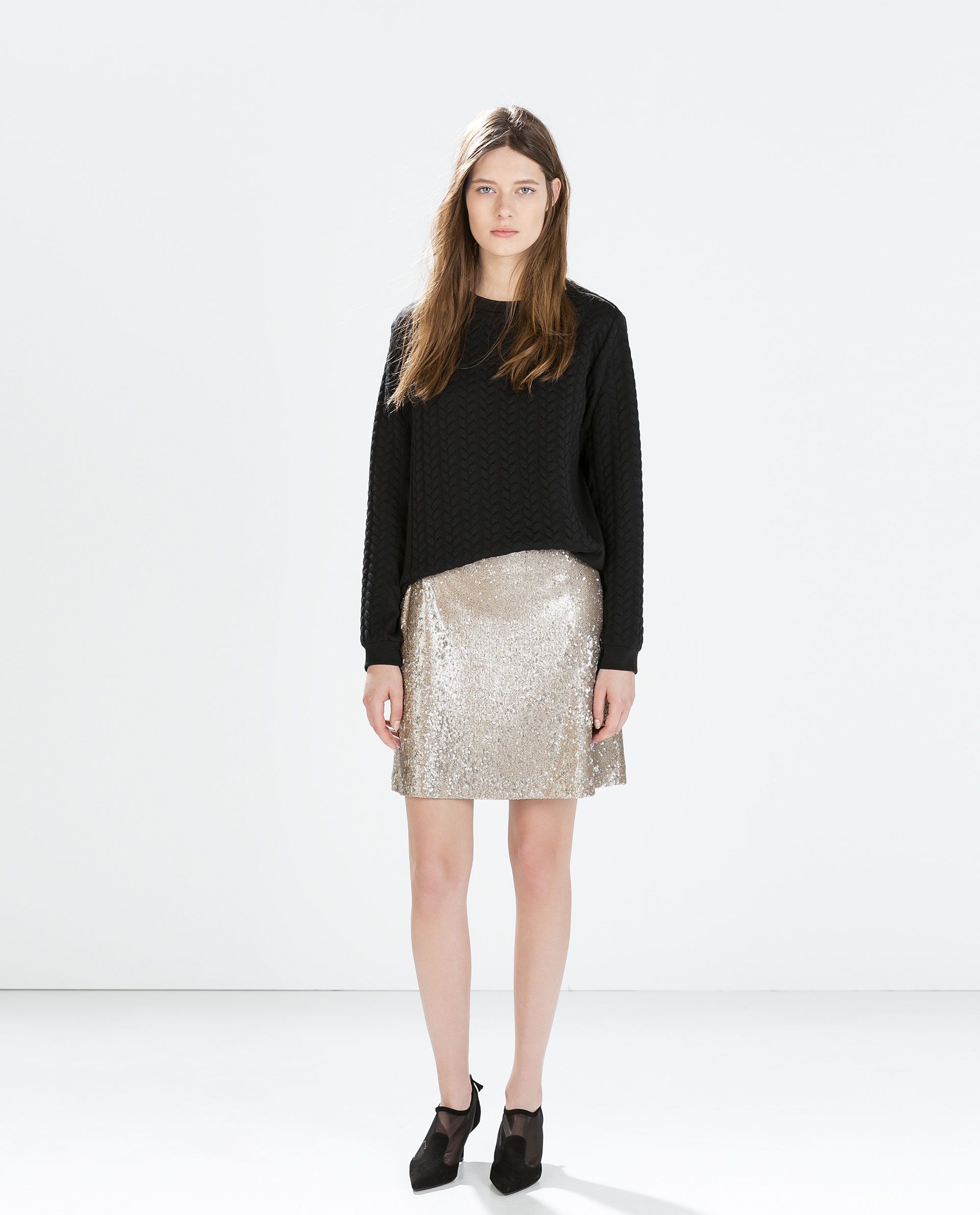 jupe sequins zara