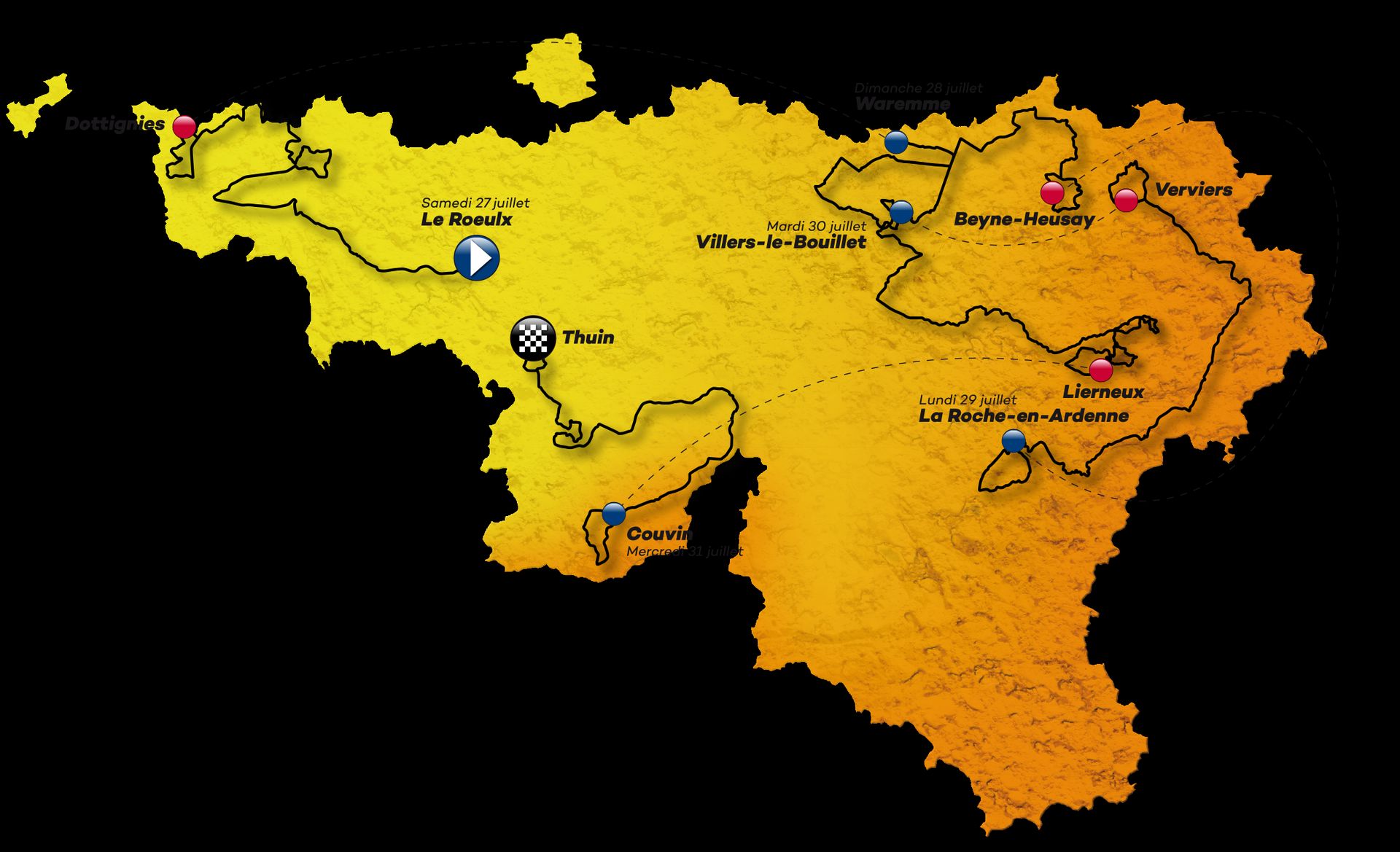 Le Parcours Du Voo Tour De Wallonie 2019 Sourira A Un Puncheur