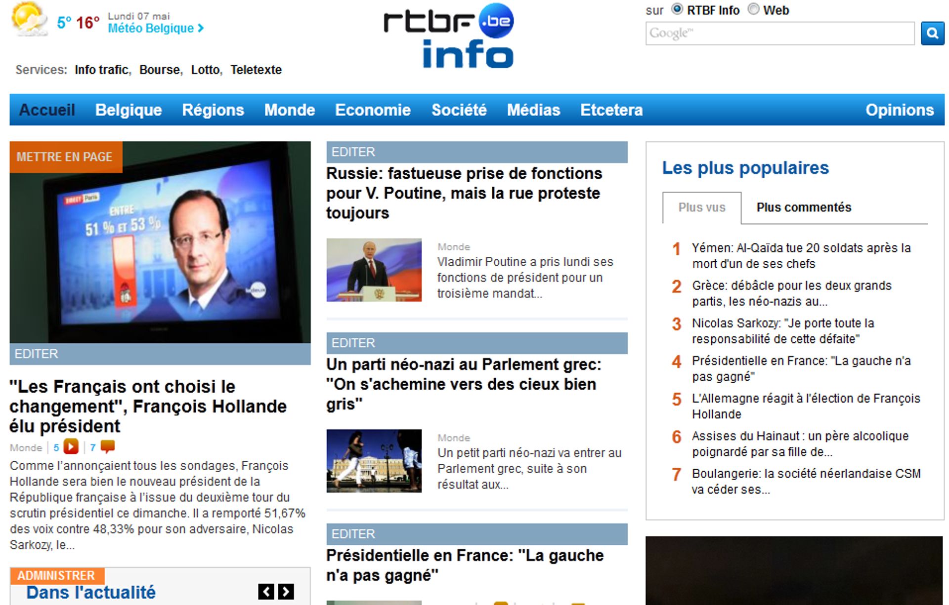 Record Historique Pour Le Site De La RTBF