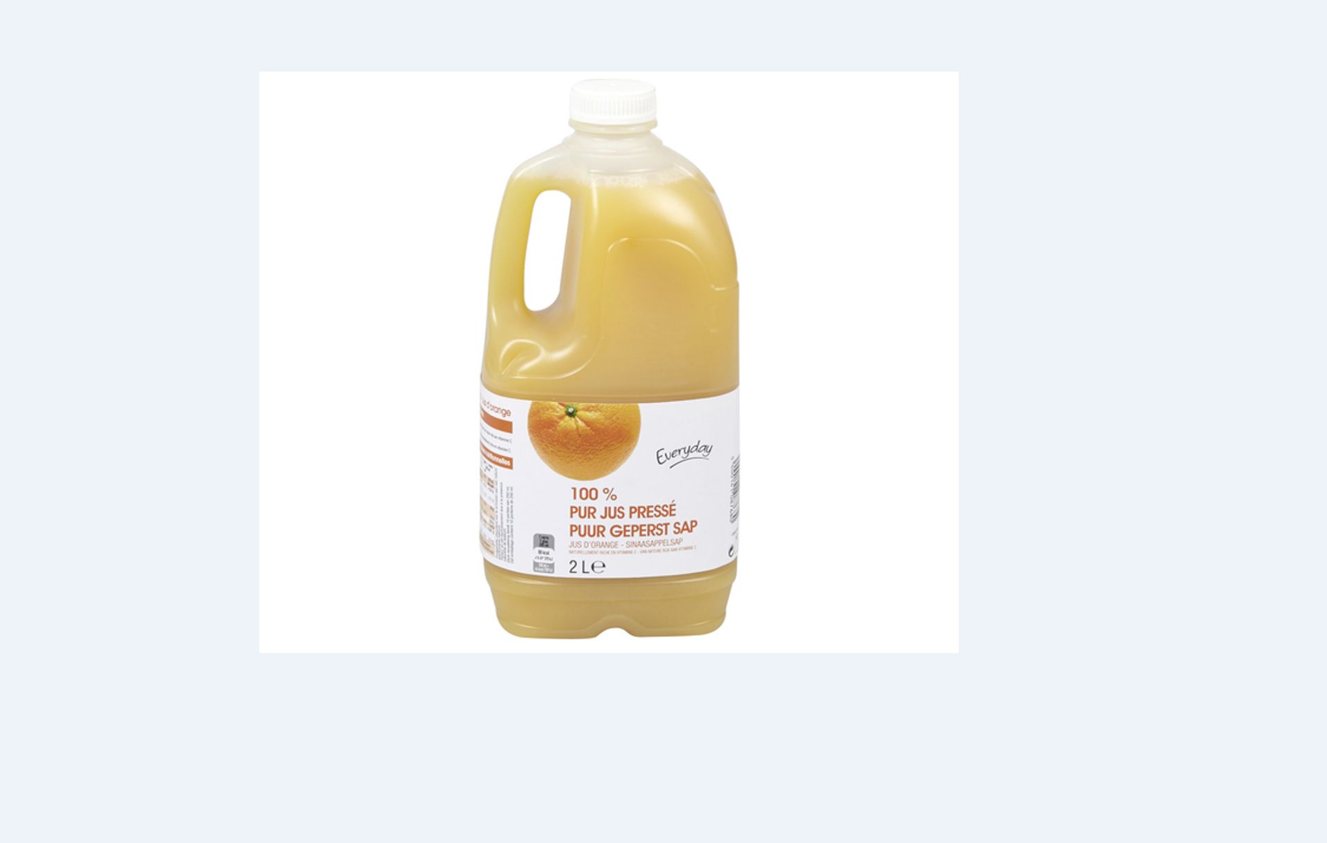 Colruyt rappelle le jus d'orange "100 pur jus pressé" d'Everyday