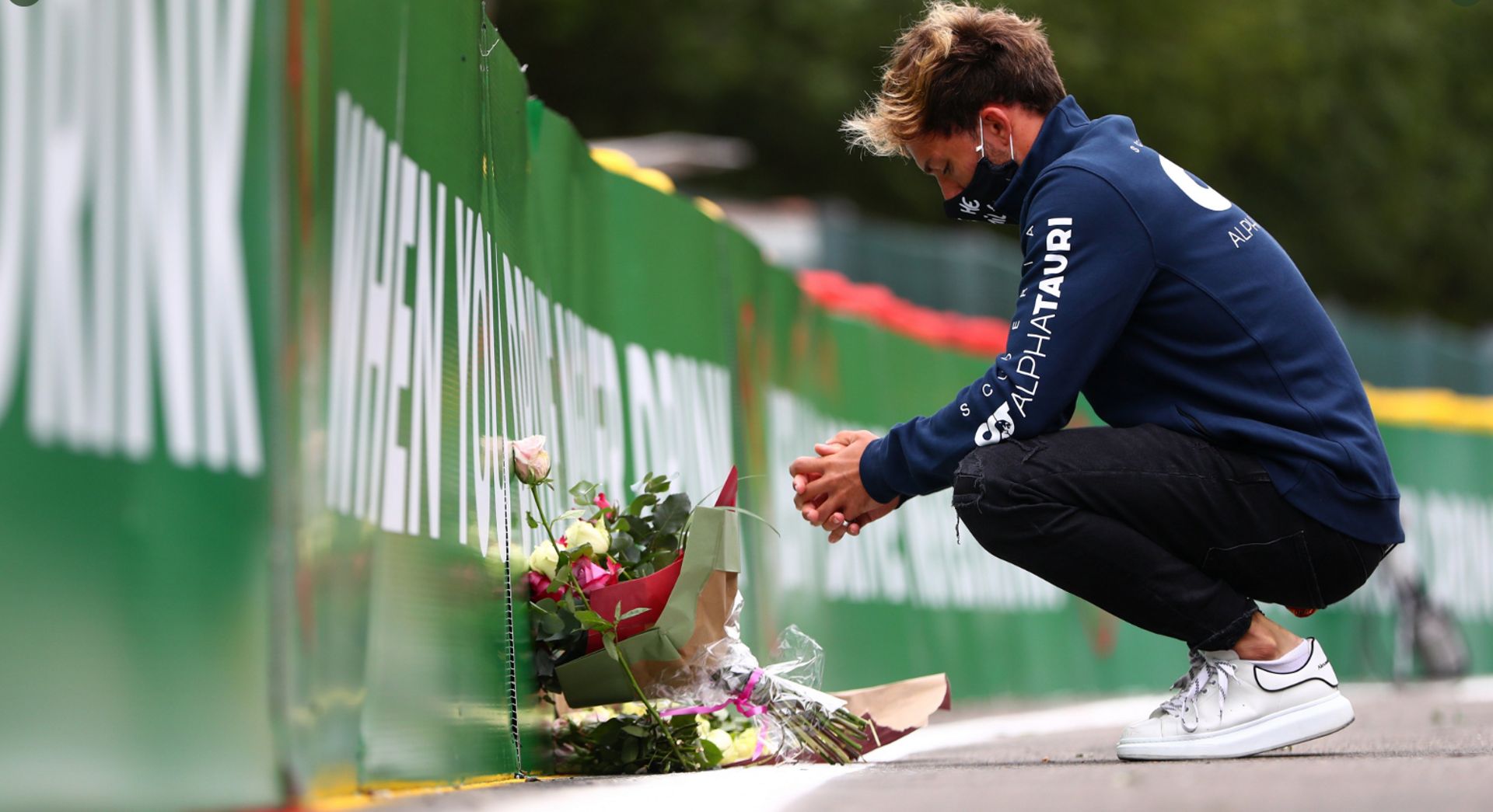 GP de Belgique Pierre Gasly débute son weekend en rendant hommage à