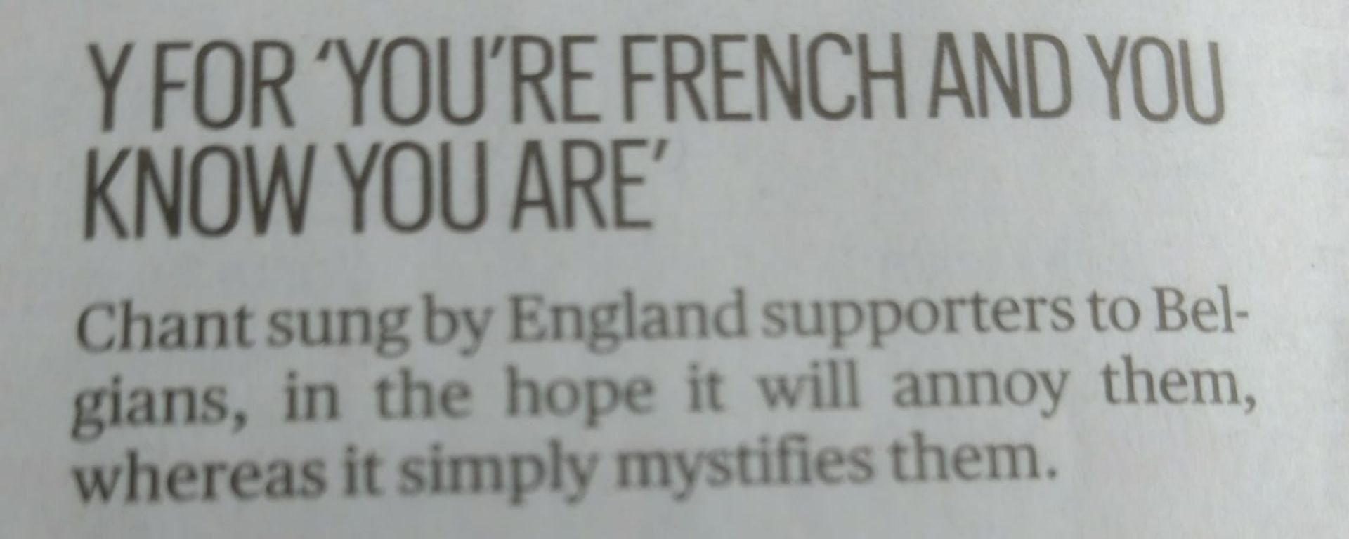 Comment Dit On Belgique En Anglais Chants, consignes, anecdotes... que dit la presse britannique, à la