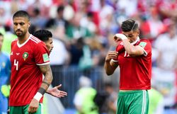La déception du Maroc, éliminé du Mondial. La déception du Maroc, éliminé du Mondial.