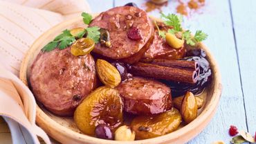 Recette Tajine Sucre Sale Saucisse De Morteau Et Fruits Secs