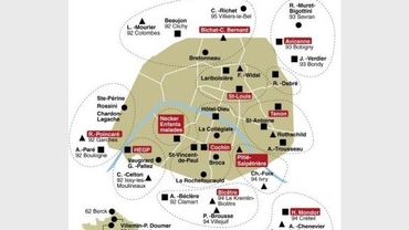 carte des hôpitaux de paris Les Hôpitaux de Paris ont bouclé leur plan de réorganisation
