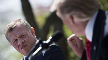 Abdallah II de Jordanie et Donald Trump, le 05 avril 2017 Abdallah II de Jordanie et Donald Trump, le 05 avril 2017