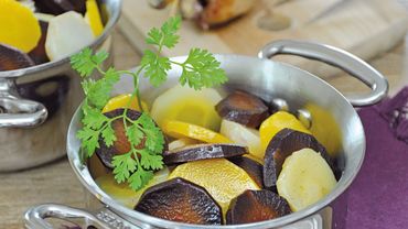 Recette Cocotte De Legumes Anciens Glaces Au Miel Et Cailles Roties