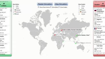 Une Carte En Temps Réel Des Naissances Et Des Décès Dans Le