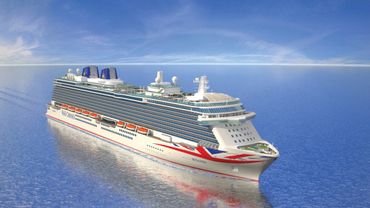 Le Britannia de P&O Cruises affiche les couleurs britanniques. Le Britannia de P&O Cruises affiche les couleurs britanniques.