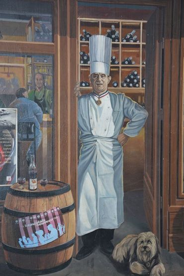 Paul Bocuse dans la "Fresque des Lyonnais" Paul Bocuse dans la "Fresque des Lyonnais"