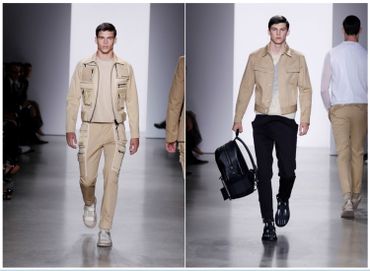 Un look de la collection printemps-été 2016 de Calvin Klein Collection, présentée à New York. Un look de la collection printemps-été 2016 de Calvin Klein Collection, présentée à New York.