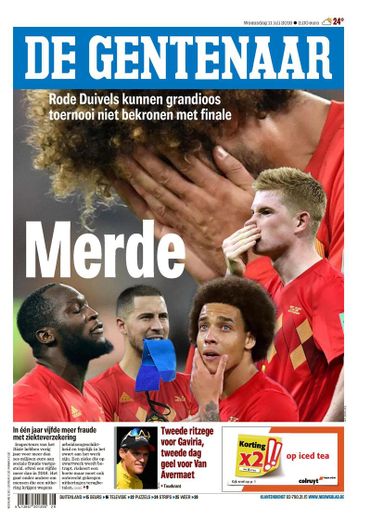 La presse flamande partagée entre tristesse et fierté après une défaite diabolique La presse flamande partagée entre tristesse et fierté après une défaite diabolique