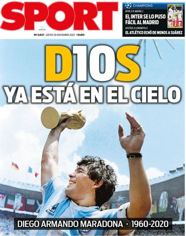 L'hommage des journaux à Diego Armando Maradona : revue de presse des plus belles unes L'hommage des journaux à Diego Armando Maradona : revue de presse des plus belles unes