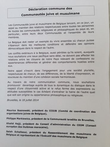 Le texte de l'appel commun Le texte de l'appel commun