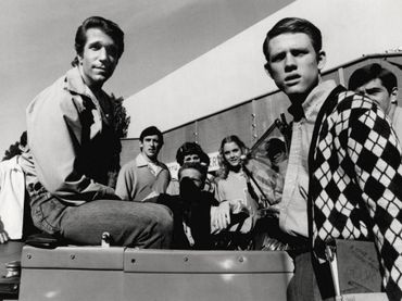 La série télévisée américaine Happy Days, dans les années 50 La série télévisée américaine Happy Days, dans les années 50