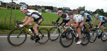 Sven Vandousselaere, Jan Bakelants, Kristof Goddaert, Tom Boonen et Julien Vermote Sven Vandousselaere, Jan Bakelants, Kristof Goddaert, Tom Boonen et Julien Vermote