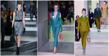 Le défile Prada automne-hiver 2015/16, à la Fashion Week milanaise. Le défile Prada automne-hiver 2015/16, à la Fashion Week milanaise.