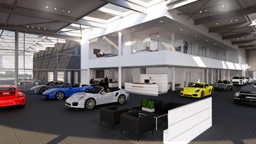 21 véhicules pourront être exposés dans le futur showroom. 21 véhicules pourront être exposés dans le futur showroom.
