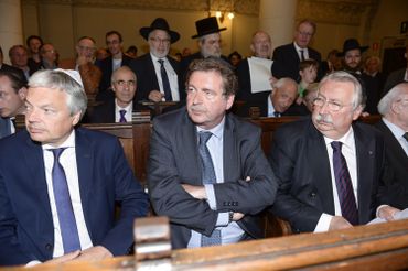 Attentat au Musée juif: cérémonie d'hommage à la synagogue de Bruxelles Attentat au Musée juif: cérémonie d'hommage à la synagogue de Bruxelles