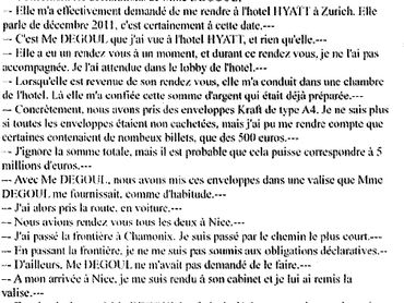 Le récit du porteur de valises face aux enquêteurs Le récit du porteur de valises face aux enquêteurs