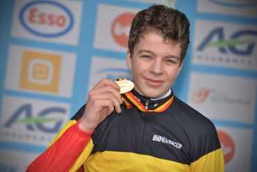Le jeune Florian Vermeersch, Champion de Belgique de cyclocross en 2015 Le jeune Florian Vermeersch, Champion de Belgique de cyclocross en 2015